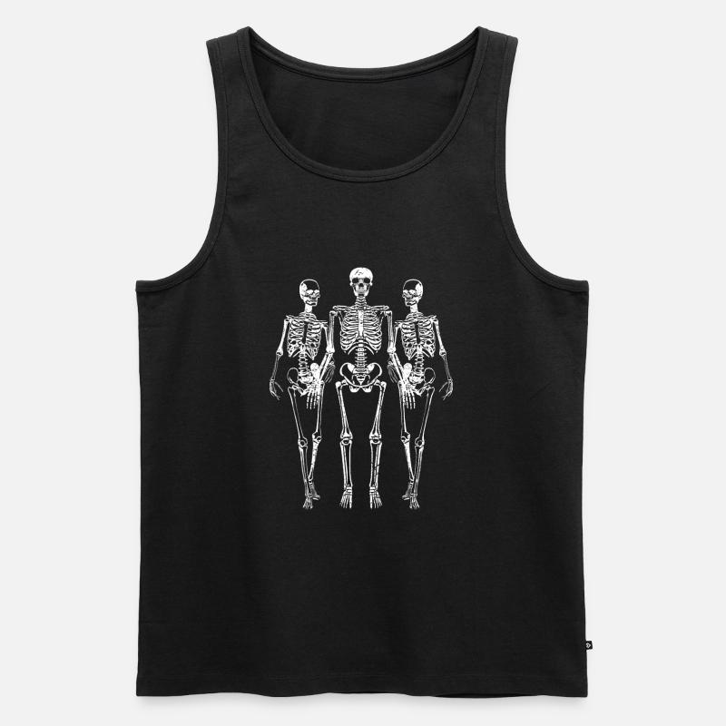 Skelette - Männer Premium Bio Tank Top - Schwarz