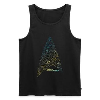 Star Trek Lower Decks Logo - Débardeur bio Premium Homme - noir - Devant - AI Model Male 178 light (178cm)
