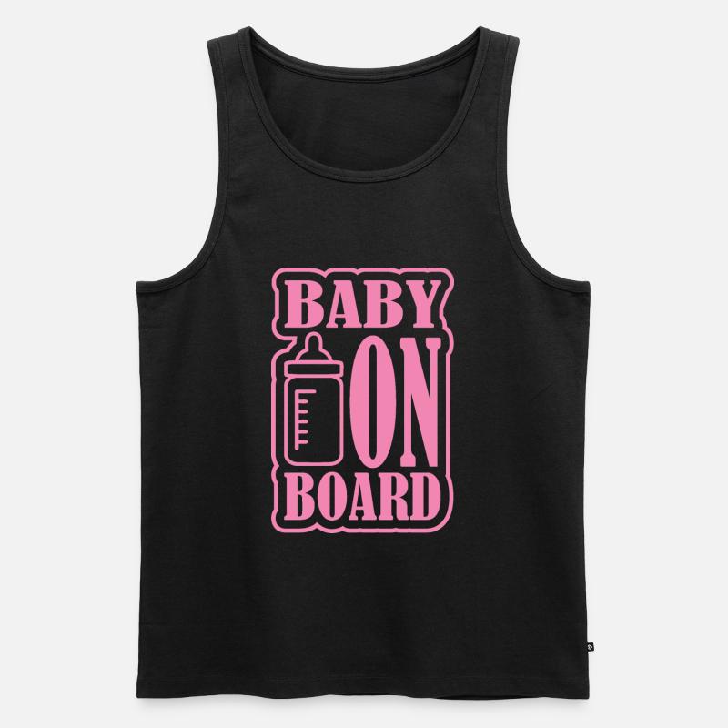 Baby on Board - Männer Premium Bio Tank Top - Schwarz