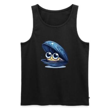 Baby Mussel - Men's Premium Organic Tank Top - black - Front - AI Model Male 178 light (178cm)
