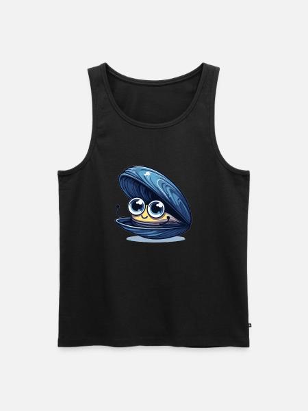 Vauvan simpukka - Miesten premium luomu-tanktoppi - musta