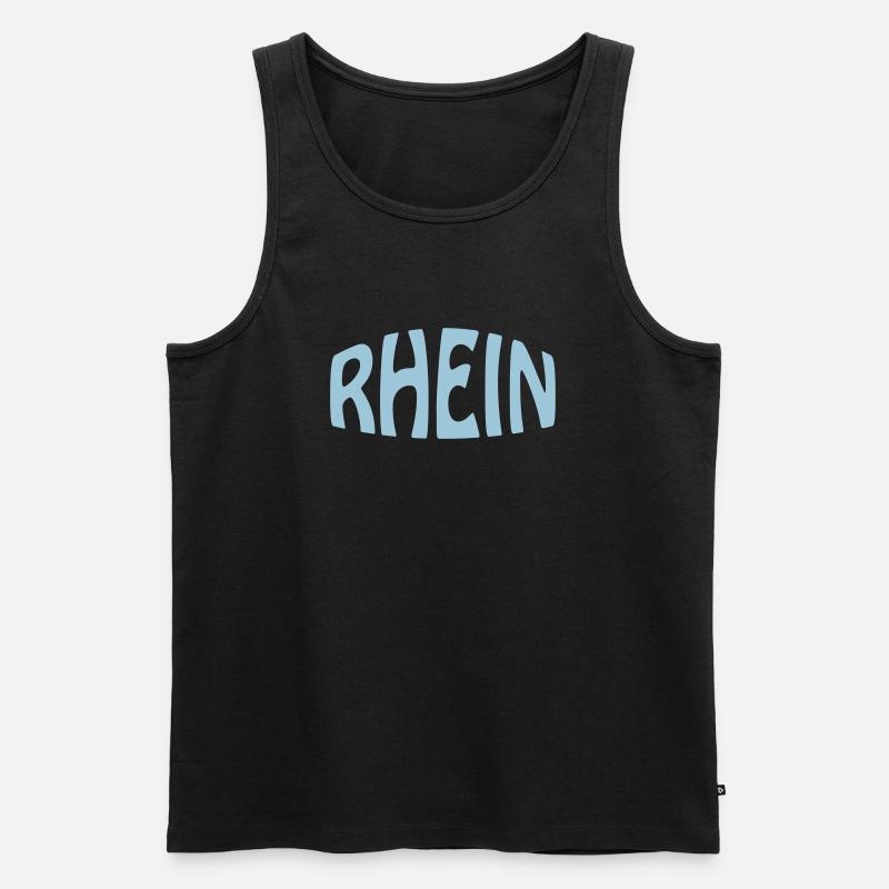 RHEIN - Männer Premium Bio Tank Top - Schwarz