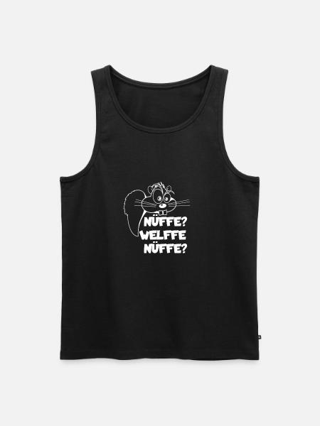 Nüffe Welffe Nüffe Eichhörnchen Geschenk - Männer Premium Bio Tank Top - Schwarz
