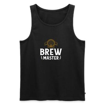 Brewmaster - beer, alcohol, brewer - Men's Premium Organic Tank Top - black - Front - AI Model Male 178 light (178cm)
