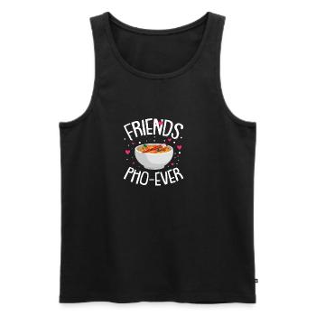 Friends Pho Ever - Vietnam, soupe, soupe aux nouilles - Débardeur bio Premium Homme - noir - Devant - Michal (187cm)