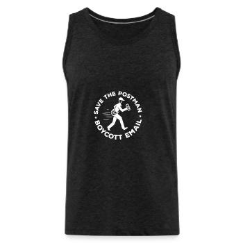 Boycott E-mail - Briefträger, Postmann, Bote - Männer Premium Bio Tank Top - Anthrazit - Vorne - Alexander (188cm)