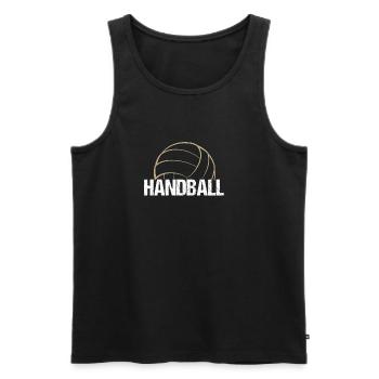 Handball - Beachball Volleyball Geschenk - Männer Premium Bio Tank Top - Schwarz - Vorne - Michal (187cm)