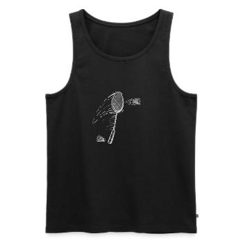 Badminton, Federball, Netz, Schläger, Geschenk - Männer Premium Bio Tank Top - Schwarz - Vorne - AI Model Male 178 light (178cm)