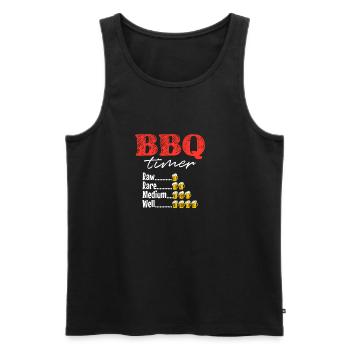 BBQ timer - barbecue, barbecue, barbecue - Men's Premium Organic Tank Top - black - Front - AI Model Male 178 light (178cm)
