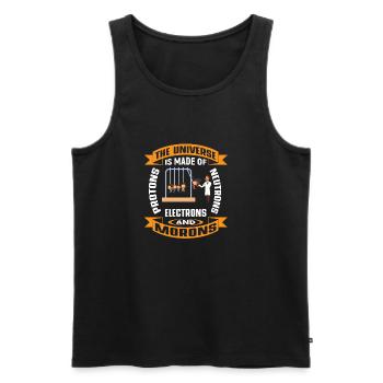 Protons, Neutrons, Morons - Ato - Men's Premium Organic Tank Top - black - Front - AI Model Male 178 light (178cm)