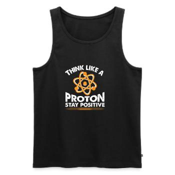 stay positive - Teacher Professor Chemistry - Men's Premium Organic Tank Top - black - Front - AI Model Male 178 light (178cm)