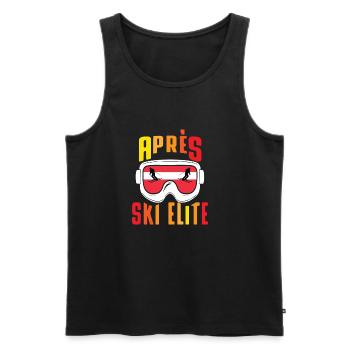Apres Ski elite - snowboard, ski, slalom - Men's Premium Organic Tank Top - black - Front - Michal (187cm)