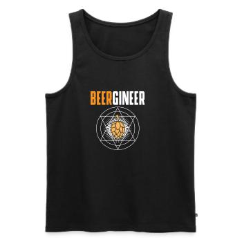 Beergineer - Brewer, Home Brewing - Men's Premium Organic Tank Top - black - Front - AI Model Male 178 light (178cm)