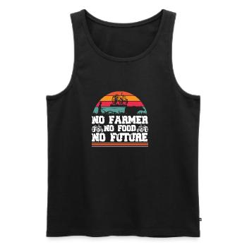 No farmer no food no future - Farmer - Men's Premium Organic Tank Top - black - Front - Michal (187cm)