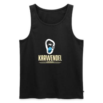Karwendel - Bergsteigen, Wandern - Männer Premium Bio Tank Top - Schwarz - Vorne - Michal (187cm)