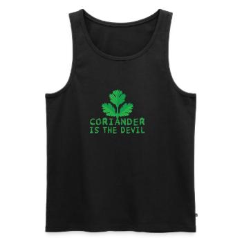 Coriander is the devil - coriander - Men's Premium Organic Tank Top - black - Front - AI Model Male 178 light (178cm)