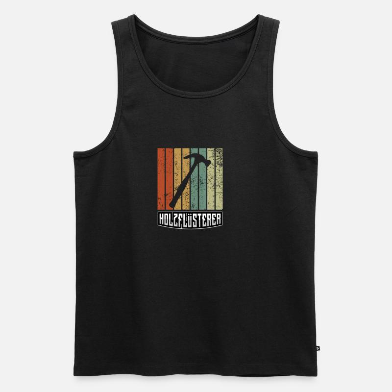 Holzflüsterer - Zimmerer Tischler - Männer Premium Bio Tank Top - Schwarz
