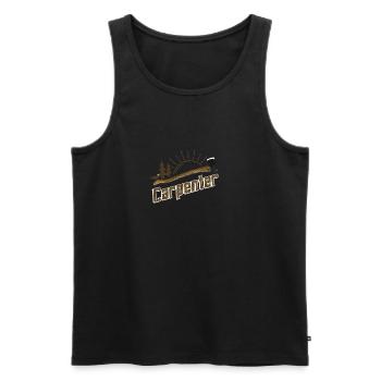 Carpenter - Zimmerer Tischler - Männer Premium Bio Tank Top - Schwarz - Vorne - Michal (187cm)