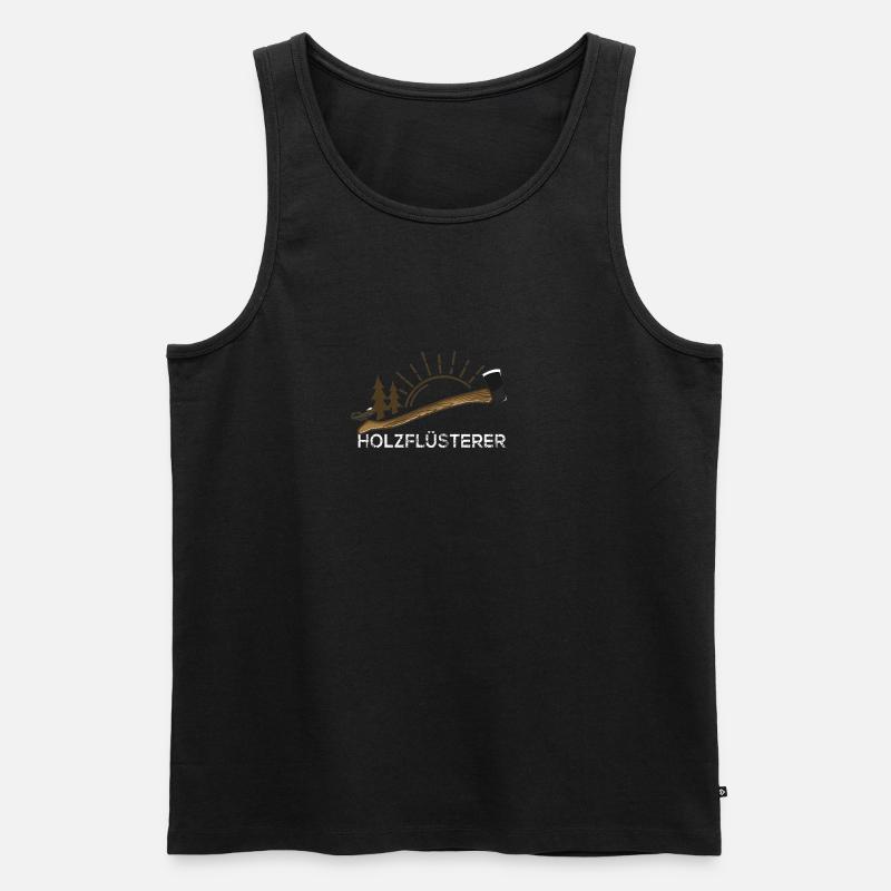 Holzflüsterer - Zimmerer Tischler - Männer Premium Bio Tank Top - Schwarz