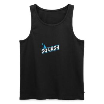Squash, badminton, badminton, court - Débardeur bio Premium Homme - noir - Devant - AI Model Male 178 light (178cm)