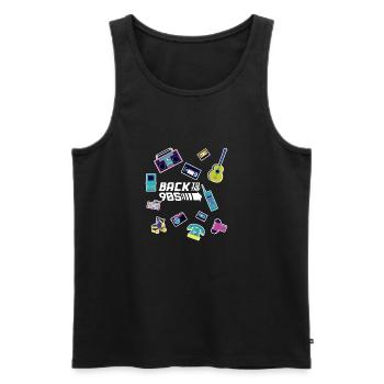Back to the 90s - 90s, costume - Men's Premium Organic Tank Top - black - Front - AI Model Male 178 light (178cm)