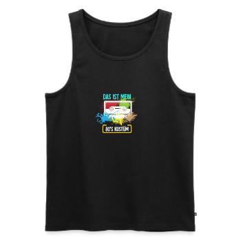 80s Kostüm - 80er Jahre, Verkleidung - Männer Premium Bio Tank Top - Schwarz - Vorne - Michal (187cm)