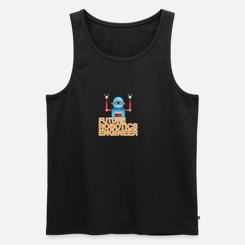 Future robotics engineer - robots - Men's Premium Organic Tank Top - black