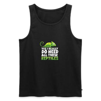 Need all reptiles - snakes - Men's Premium Organic Tank Top - black - Front - AI Model Male 178 light (178cm)
