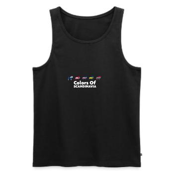 Colours of scandinavia - Skandinavien - Männer Premium Bio Tank Top - Schwarz - Vorne - AI Model Male 178 light (178cm)