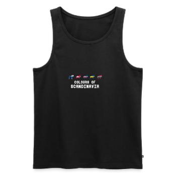 Colours of scandinavia - Skandinavien - Männer Premium Bio Tank Top - Schwarz - Vorne - AI Model Male 178 light (178cm)