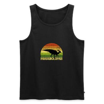 Parasaurolophus - Men's Premium Organic Tank Top - black - Front - AI Model Male 178 light (178cm)