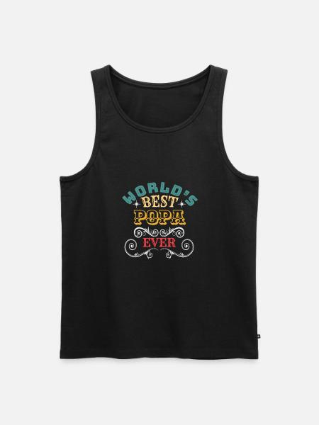 Worlds Best Popa Ever - Men's Premium Organic Tank Top - black