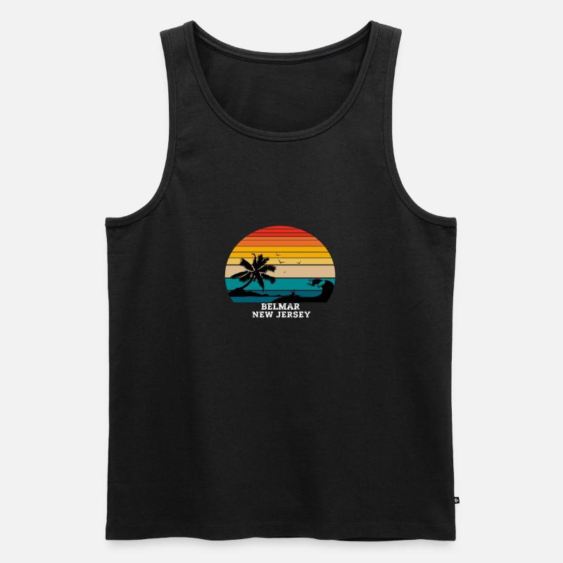 Belmar New Jersey Beaches - Männer Premium Bio Tank Top - Schwarz