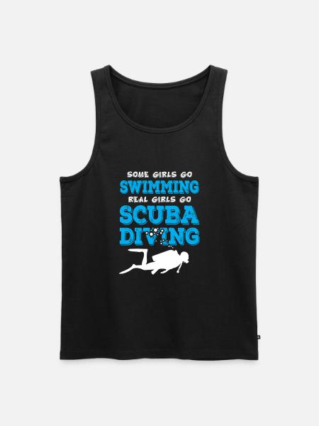 Real Girls Go Scuba Diving - Men's Premium Organic Tank Top - black