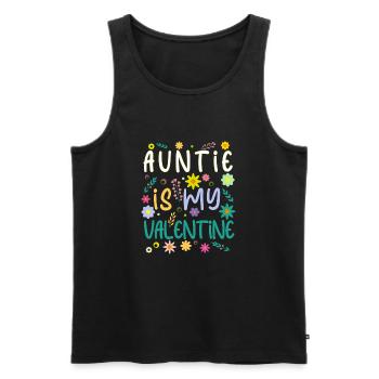 Tante est mon cadeau de La Saint-Valentin Saint-Valentin - Débardeur bio Premium Homme - noir - Devant - AI Model Male 178 light (178cm)