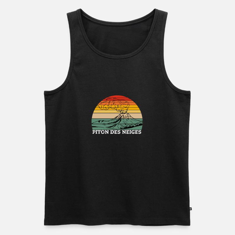 Piton des Neiges - Männer Premium Bio Tank Top - Schwarz