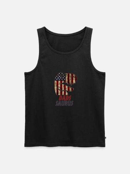 Patriotic Dads Dinosaur - Men's Premium Organic Tank Top - black