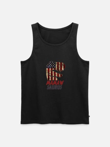 Patriotic Mamaw Dinosaur - Men's Premium Organic Tank Top - black
