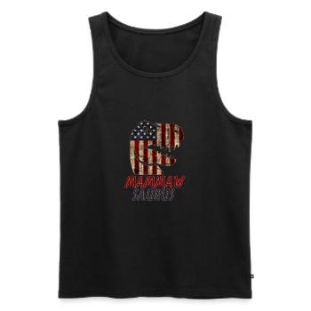 Patriotic Mammaw Dinosaur - Männer Premium Bio Tank Top - Schwarz - Vorne - AI Model Male 178 light (178cm)