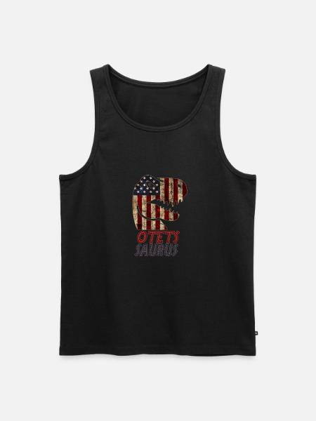 Patriotic Otets Dinosaur - Men's Premium Organic Tank Top - black
