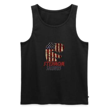 Patriotic Stepmom Dinosaur - Männer Premium Bio Tank Top - Schwarz - Vorne - AI Model Male 178 light (178cm)