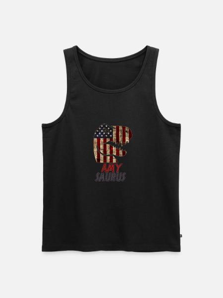 Patriotic Amy Dinosaur Amysaurus - Men's Premium Organic Tank Top - black