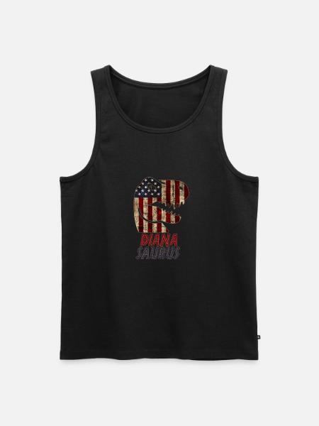 Patriotic Diana Dinosaur Dianasaurus - Men's Premium Organic Tank Top - black