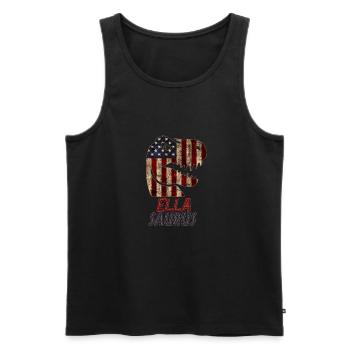 Patriotic Ella Dinosaur Ellasaurus - Men's Premium Organic Tank Top - black - Front - AI Model Male 178 light (178cm)
