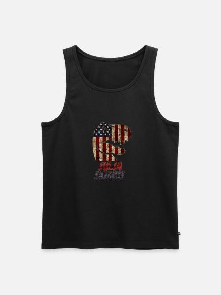 Patriotic Julia Dinosaur Juliasaurus - Men's Premium Organic Tank Top - black