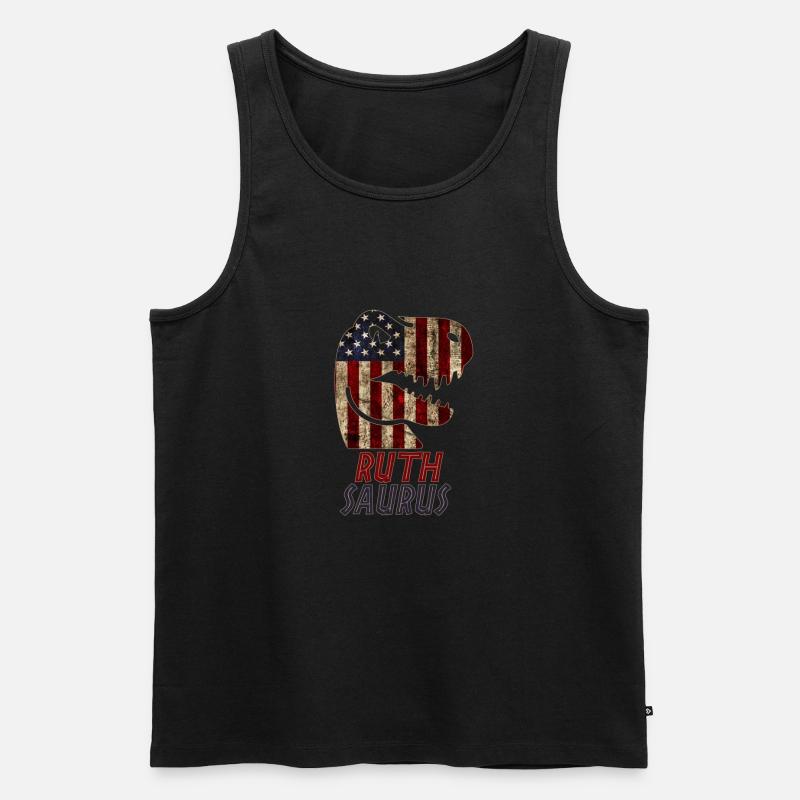 Patriotic Ruth Dinosaur Ruthsaurus - Men's Premium Organic Tank Top - black
