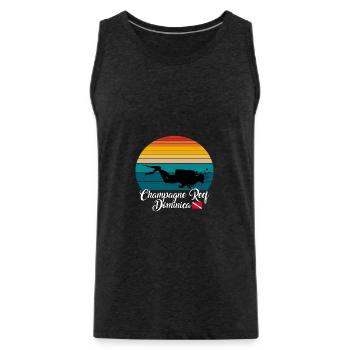 Reef Dominica Diving - Männer Premium Bio Tank Top - Anthrazit - Vorne - Alexander (188cm)