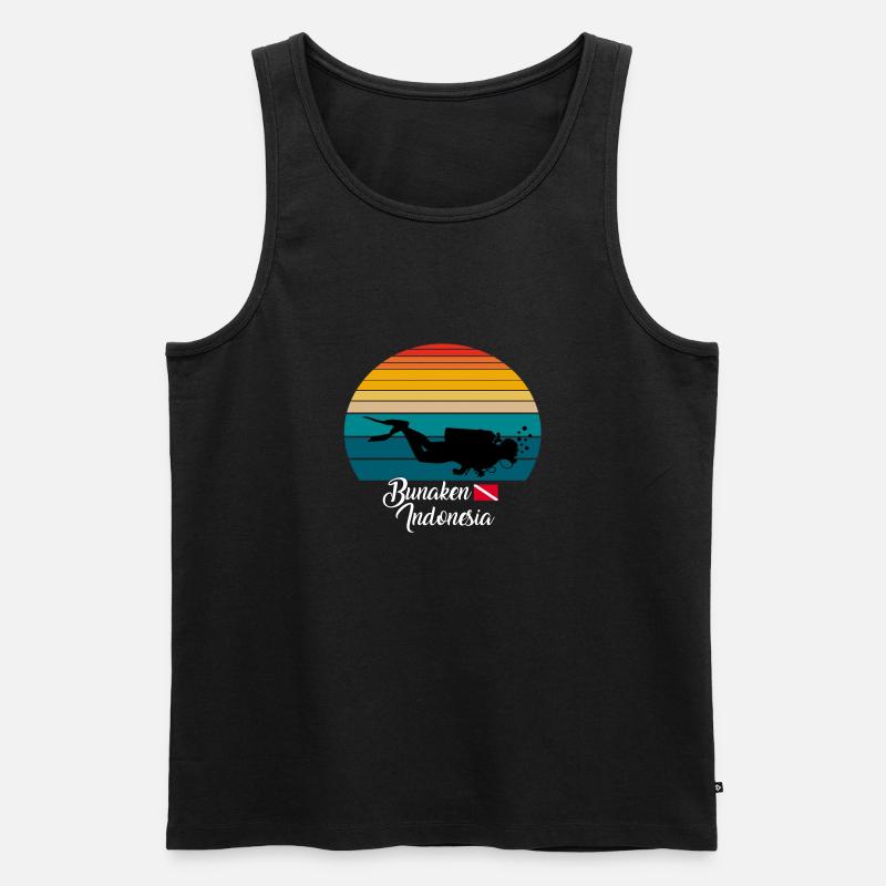 Bunaken Indonesia Diving - Männer Premium Bio Tank Top - Schwarz