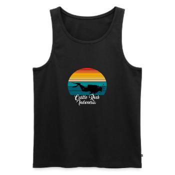 Castle Rock Indonesia Diving - Männer Premium Bio Tank Top - Schwarz - Vorne - AI Model Male 178 light (178cm)