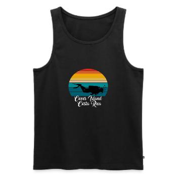 Cocos Island Costa Rica Plongée - Débardeur bio Premium Homme - noir - Devant - Michal (187cm)
